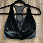 Victoria's Secret Sport Dark Green Velvet Criss Cross Sports Bra, M Photo 0