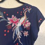 Johnny Was Jessica Tiered Bird Floral Embroidered Midi Dress In Deep Navy Small Photo 11