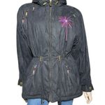 Skea Paris Vail Vintage Size 6 Black Sunburst Beaded Tassel Sueded Winter Jacket Photo 0