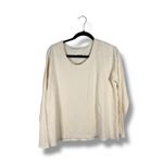 Pact  Womens Cream Waffle Knit Long Sleeve Top Size Medium Organic Cotton Photo 1