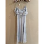 Aritzia Cannelle Dress Medium Baby Blue Lightweight Crepe Slip dress Ruffles Photo 5