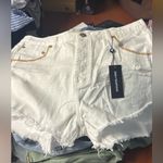 Only ONE TEASPOON White Denim Shorts Photo 0