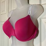 Victoria's Secret T-Shirt Lightly Lined Demi Bra Hot Pink Size 38DD E85 Photo 3
