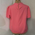 SheIn Rafferiza Pink Pleated Mock Neck Top L Coquette Girl Coconut Bubblegum Photo 1