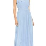 Mac Duggal Ieena Powder Blue Chiffon Mock Neckline Sleeveless Tiered Gown Size 6 Photo 2