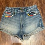 Lee  Vintage Modern High Rise Embroidered Cutoff Jean Shorts Photo 0