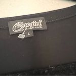 Wrangler COWGIRL HARDWARE Black Embroidered Floral Western Dress  Womens LARGE #111 Photo 5