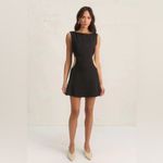 Mon Renn Yarah Black Mini Dress Size Small NWT Classic Silhouette Photo 1