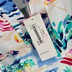 Aryeh  Multicolor Nautical Sailboat Print Split Neck Sleeveless Mini‎ Dress XS Photo 5