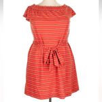 Loft Ann Taylor  BEACH Striped Off-Shoulder Belted Dress Coastal Plus Size XXL Photo 1