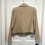 Jason Wu NWOT Linen Double Breasted Jacket Blazer Cropped - Large Khaki Tan Photo 3