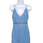 Pink Lily  Lace Cutout Mini Dress Light Blue Size Small NWT Photo 1