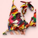 Cute B. Swim geometric micro bikini halter tie triangle swim beach top tropical Pink Size M Photo 3