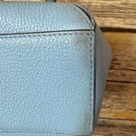 Tory Burch Pebbled Leather Shoulder Bag Rivera Blue Photo 4