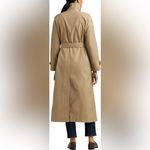Lauren Ralph Lauren Khaki Stand Collar Trench Coat Tan Size L Photo 4