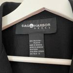 Sag Harbor Dress Blazer Black White Trim Buttons Business Casual Officewear Cute Size 10 Photo 2