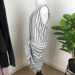 Drew  linen stripe‎ tie front dress sleeveless Photo 5