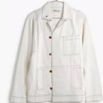 Madewell NWT  SUPER CUTE !  x Where I Was From Women's White JEAN Jacket M‎ Photo 2