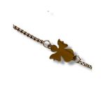 New Guardian Angel Silvertone Adjustable Slide Pull Bracelet on Card Brown Photo 1