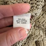 Talbots  Petites Beige Silk Cotton Knit Cardigan Blazer Sweater Jacket L Classic‎ Photo 5