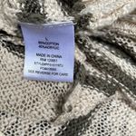 Pink Rose Cotton Blend Shawl Collar Cardigan In Oatmeal & Olive Stripe Size L Photo 5