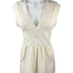 ZARA Cream White Embroidered Floral Lace V-neck Sleeveless Romper Jumpsuit Sz S Photo 7