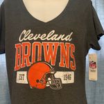 NFL Ladies size Large Cleveland Browns  TShirt NWT short sleeved Grey Photo 1