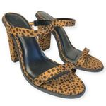 Wild Diva  | NWOT | Sz 9 | Animal Print Open Toe Chunky Heel Strappy Dress Pump Photo 0