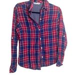 Riders By Lee  Plaid Button Shirt Tartan Women Size Small S Winter Button Up Photo 0