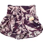 Free People  Movement The Way Home Purple Floral Printed Shorts NEW Photo 0