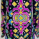 Alice & Trixie Vibrant Silk Boho Tunic Dress XS Resortwear Cruise Flowy Vacay Photo 3