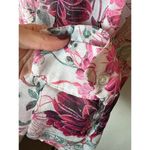 Kut From The Kloth ‎ Shirt Women XS Pink Floral Sheer Jasmine Chiffon Button Down Photo 9