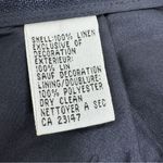 Talbots Irish Linen Paris Embroidered Trouser Pants Blue 6 Eiffel Tower Photo 9