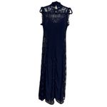 ASOS  High Neck Long Black Lace Short Sleeve Dress Women’s Size 4 Photo 1