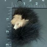 Vintage Porcelain Face Victorian Lady with Real Rabbit Fur Hat Scarf Brooch 11g Photo 5