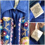 ARATTA Silent Journey Sleeveless Blue Printed Floral Maxi Duster Dress, sz. S Photo 7