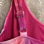 Watercolor one piece swimsuit, pink, purple, peach womans size L, EUC Pink Size L Photo 4