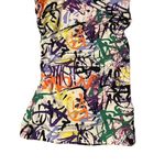 Almost Famous Tube Dress Small Mini Colorful Graffiti Print Bodycon Strapless Photo 1