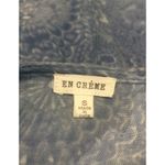 En Crême En Creme Top Womens Small Boho Crochet Insert Floral Blue Tassel Tie Top Blouse Photo 7