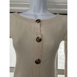 NAADAM Off The Shoulder Cardigan Cream Colored Size Small Photo 10