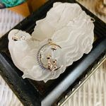 Cats Moon I Love You Forever CZ Sterling Silver Necklace Photo 2