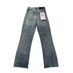 Daze Women Shy Girl High Rise Crop Flare‎ Jeans Deep Dive Blue Size 24 Photo 1