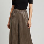 ZARA  Metallic Gold Wide-Leg Pants Photo 0