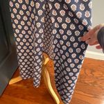 Gap  Maxi Cottagecore Coastal Preppy Lagenlook Navy White Side Split Beach Dress Photo 3