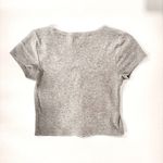 Wild Fable Gray Waffle Short Sleeve Crop Top — Buttons — XS — Summer — Like New Photo 3