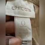  Capri Pants Cotton Spandex Khaki Beige Zip Chicos size 0 US 4 Casual Photo 11