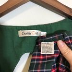 Modcloth x Sunny Girl Green Red Plaid Cap Sleeve Sweetheart Dress Christmas Winter Small Photo 7