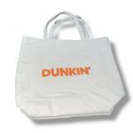 Dunkin Donuts Large Canvas Tote Bag 100% Cotton Carry On Coffee Beach Travel Gym Orange Photo 2