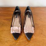 Claudia Ciuti • vintage satin bow pumps kitten heels black mocha ballerina retro Size 7 Photo 1