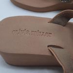 Olivia Miller Sandals Shoes Womens Size 7 Tan Beaded Thong Slip On Photo 2